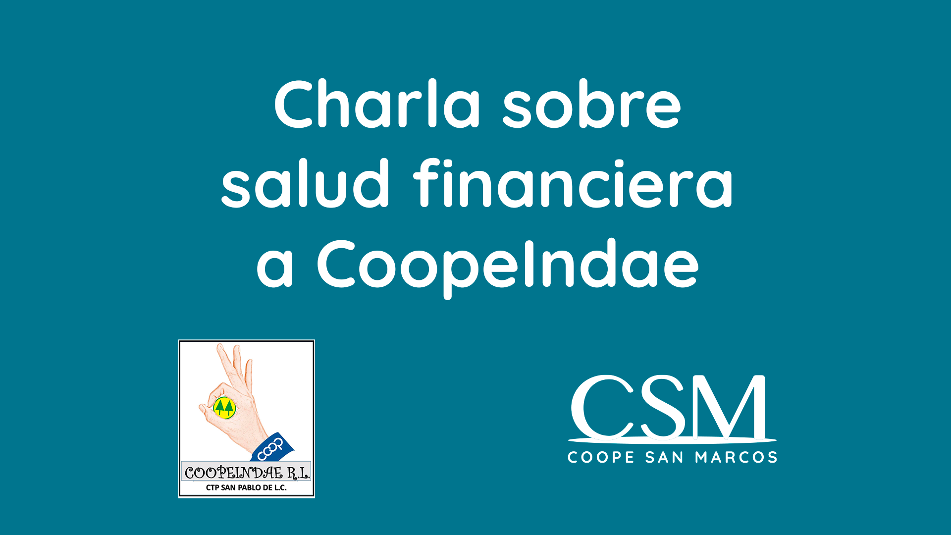 Charla sobre salud financiera a CoopeIndae